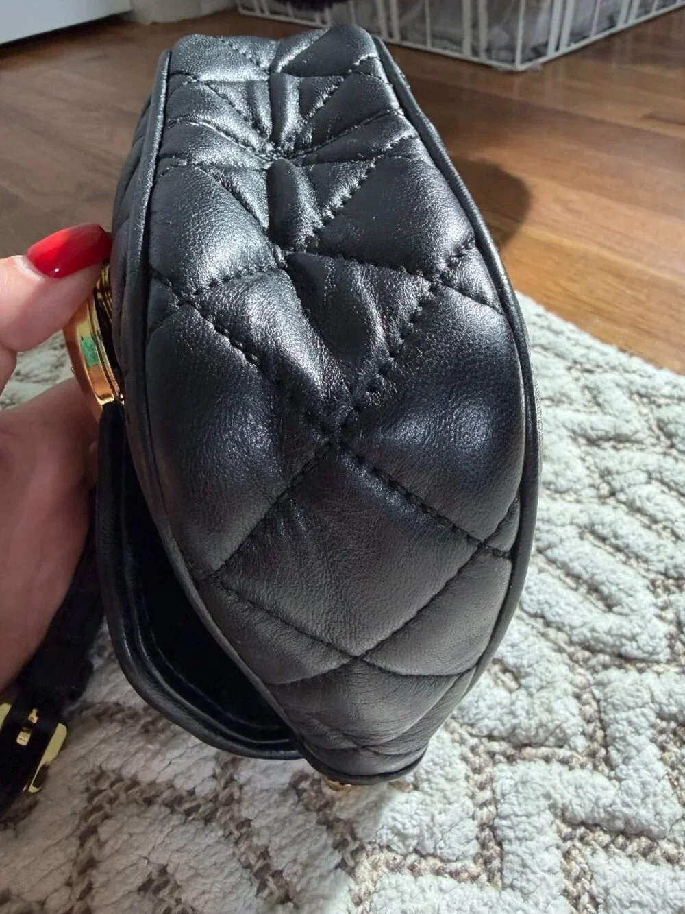 Michael Kors Quilted Black Leather Crossbody